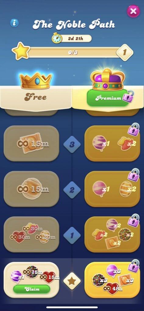 Example from the game Candy Crush Soda Saga