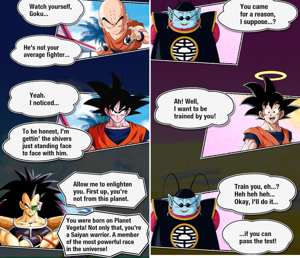 In Dragon Ball Z Dokkan Battle, Goku meets a powerful enemy, and the need for a power-up and better maneuvers arises…